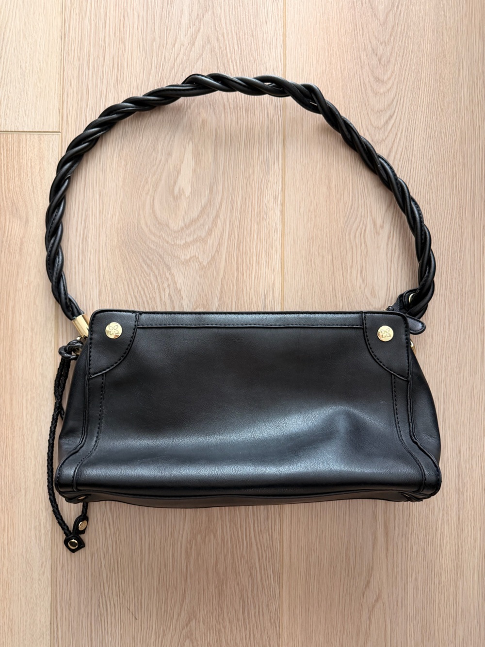 Relic by Fossil Black Braided Shoulder Bag